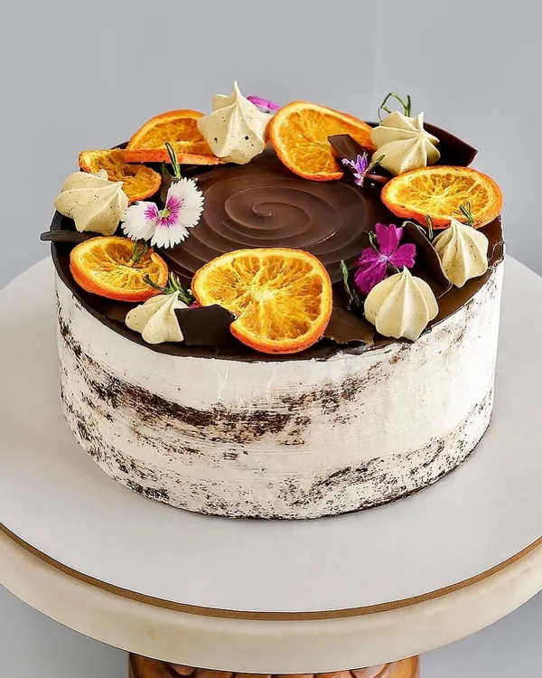 (Hero Media) This Chocolate Orange Naked Cake is one of my absolute favorites to make. It features a soft chocolate sponge, a rich orange-infused dark chocolate ganache, and just a light touch of whipped cream. The candied oranges and fresh flowers make it a beautiful centerpiece for any occasion.