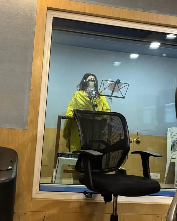 The studio is where I feel most alive, a sacred space where I can pour my soul into every note. This is a moment of focus during a recording session for a new Ghazal, capturing the quiet intensity before the music begins.