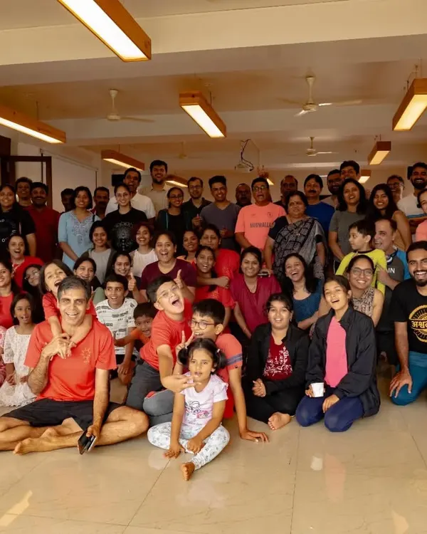 Happy Yoga Day! This photo, full of laughter and joy, captures the essence of our community. For me, yoga is about this oneness, bringing us closer to ourselves and to each other.