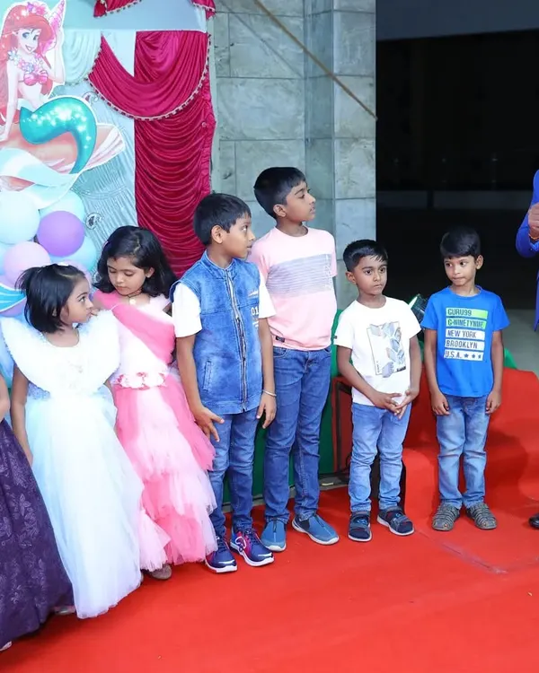 Kicking off the fun at a mermaid-themed 6th birthday party. I love getting the kids on stage for some interactive games and making the birthday girl feel special.