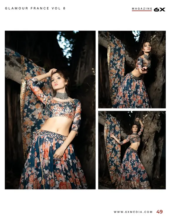 A three-photo layout from my 'Vintage Desire' editorial published in 6X Magazine's Glamour France issue. This showcases my ability to create a cohesive series of images for a fashion story.