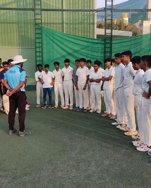 Addressing the next generation of cricketers during the U19 selections at Rx Cricket Academy. This is where future champions are found.