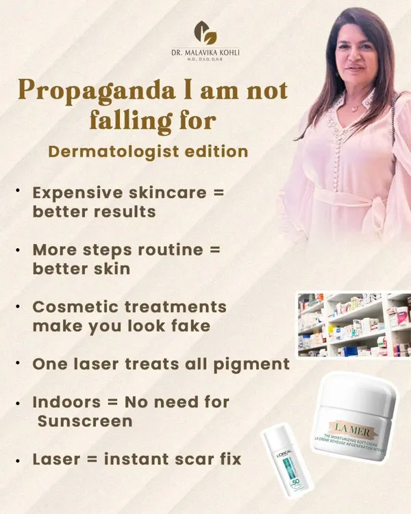As a dermatologist, I rely on science, not marketing propaganda. This post debunks common skincare myths, such as the idea that expensive products guarantee better results or that cosmetic treatments must look unnatural. My practice is built on evidence-based, personalized care.