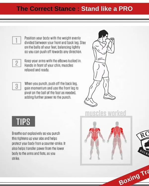 Everything starts with a solid foundation. This guide details the correct boxing stance, explaining body positioning, weight distribution, and muscle engagement to generate power and maintain balance.
