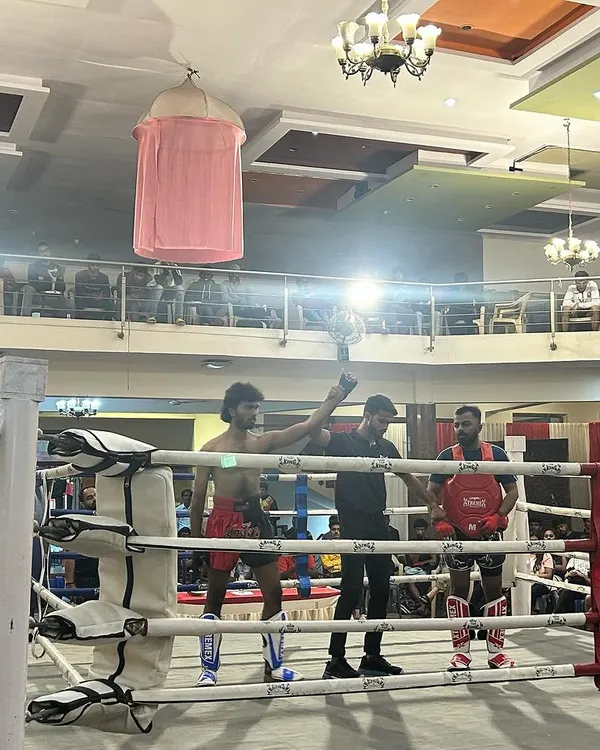 This is the result of relentless effort and discipline. I train my fighters not just to compete, but to win. Here, we celebrate a hard earned victory at the Karnataka State Muay Thai Championship.