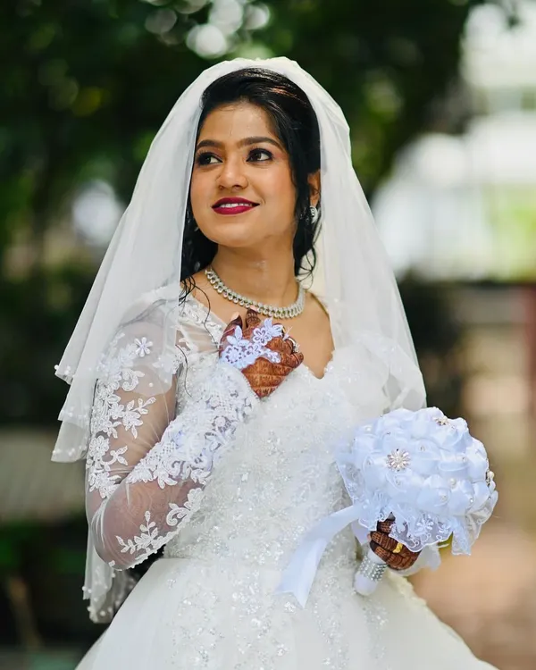 Soft glam for sacred vows. This look is all about radiant, graceful, and timeless beauty, just how a church bride should feel.
