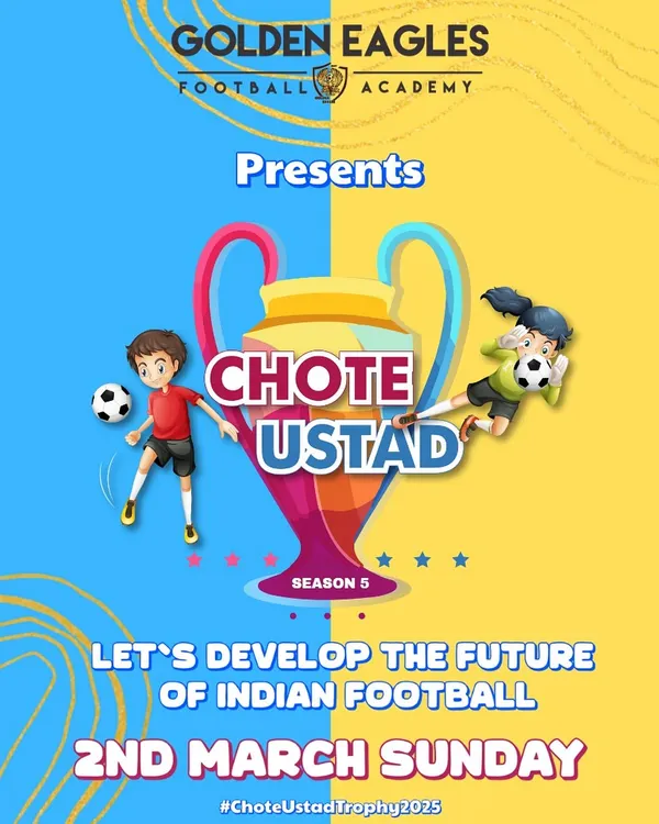 The Chote Ustad Trophy is back! This poster announces our most awaited tournament for grassroots football, a platform for future legends to showcase their skills.