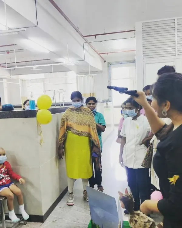 Performing for the children at St. John's Hospital for International Childhood Cancer Day. Their smiles were the greatest reward.
