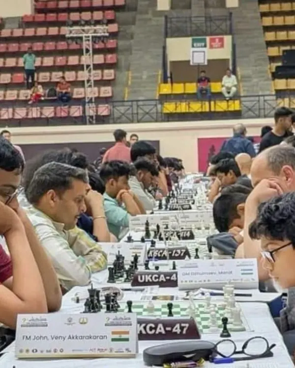 This is the level of competition we bring to the table. A scene from the 2nd Bengaluru Grandmaster Tournament, where our student Bhuvan gained 60 Elo rating points, showcasing the high-stakes, professional environment we create for serious players to test their mettle and achieve FIDE rating goals.