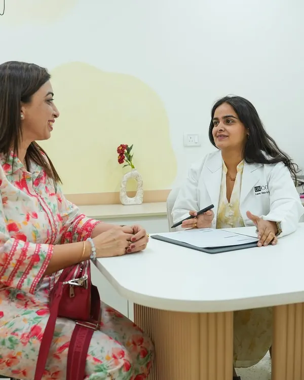 A snapshot from a one-on-one consultation with Dr. Shayista Kazi. We take the time to listen to your concerns and create a personalized treatment plan that is right for you.