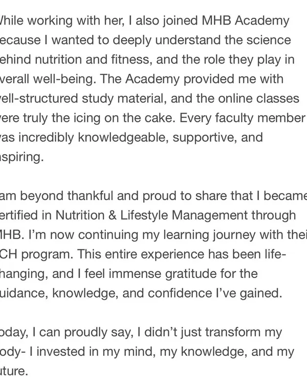 Reading testimonials like this one from Loveleen, who navigated her postpartum fitness journey with me, keeps me inspired. Her trust in the process and her hard work are what create life-changing results.