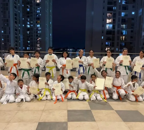 The pure joy and excitement of students from our PFC and Purva Belmont dojos after successfully passing their belt exams and receiving their new ranks.