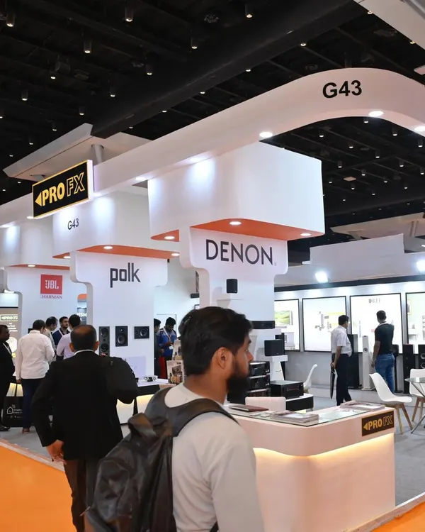 A wide view of our expansive and professionally designed booth at the Smart Home Expo 2024. We create a significant presence, representing premier brands and attracting key business visitors, architects, and integrators.