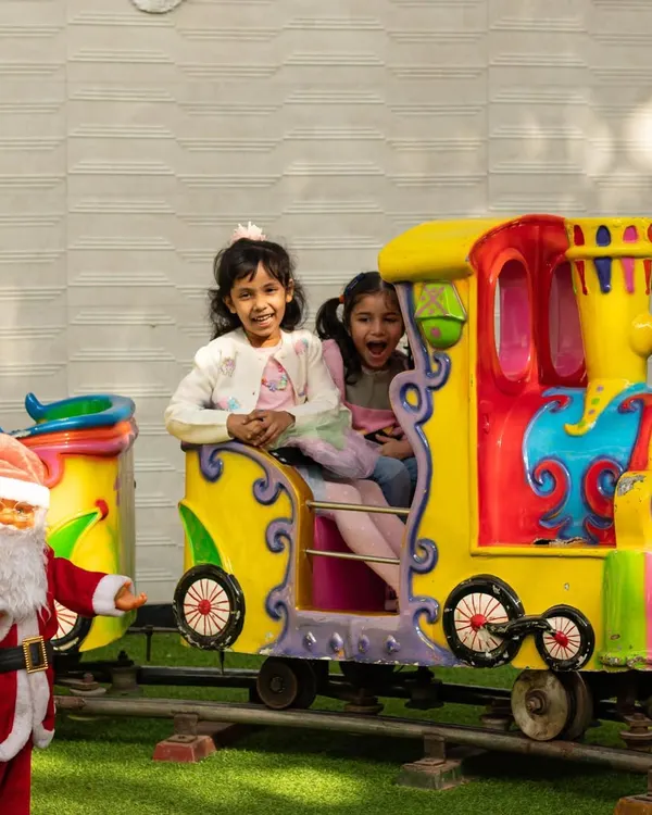 All aboard the holiday express. During our Winter Wonderland events, the entire playhouse gets a festive makeover, and our themed kiddy train with Santa is always the star of the show for the little ones. It is a picture perfect moment.