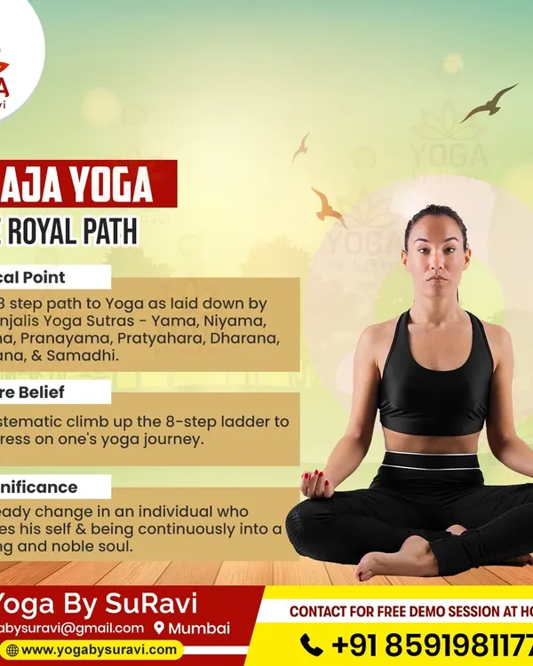 We teach the five main branches of yoga, including Raja Yoga, the royal path laid down by Patanjali's 8-step ladder to refine the self.