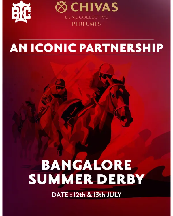 An iconic partnership with Chivas Luxe Collective Perfumes for the Bangalore Summer Derby. This event represents a perfect blend of elegance, speed, and luxury.