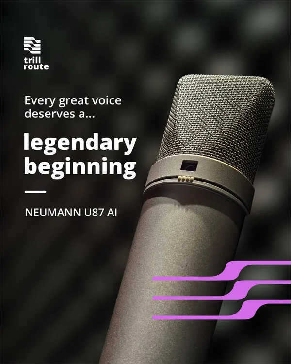Every great voice deserves a legendary beginning. Meet the Neumann U87 Ai, the iconic microphone behind countless hit records, available for you to use in our studio.