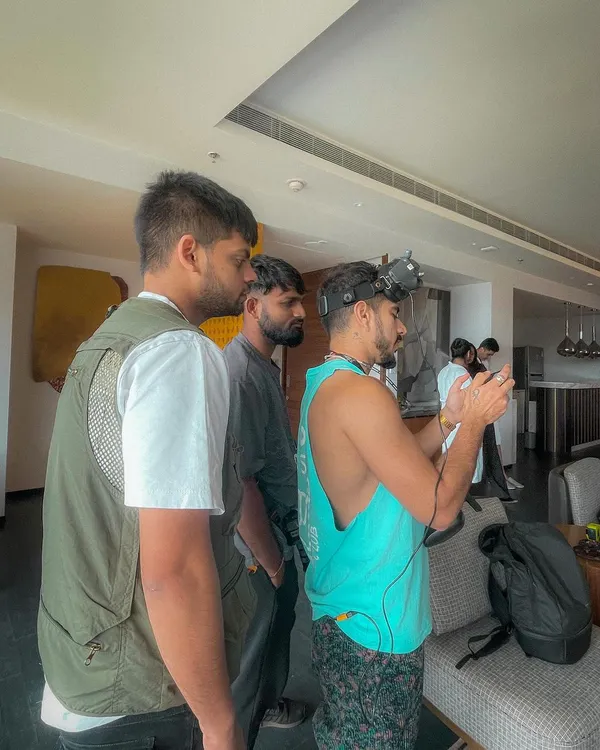 This year, I pledged to only work with people who think differently and inspire me. This is a behind-the-scenes shot from a shoot with my crew, where we collaborate and bring creative visions to life.