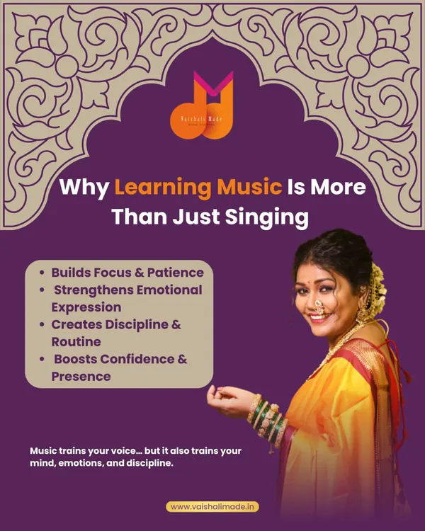 Learning music is more than just singing. It's a discipline that builds focus, patience, emotional expression, and confidence that stays with you for life, shaping who you are.