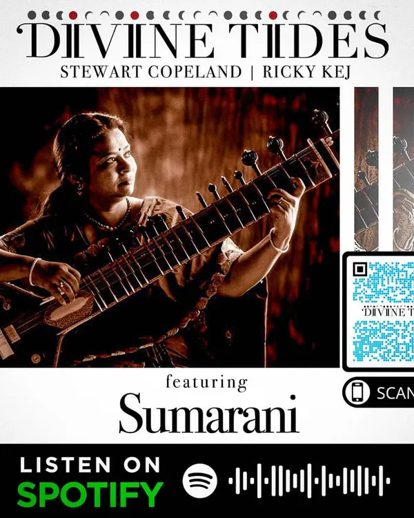 I am incredibly proud to be a featured sitar artist on 'Divine Tides', the Grammy-nominated album by the legendary Stewart Copeland and Ricky Kej. This project was a beautiful fusion of musical minds from around the globe.