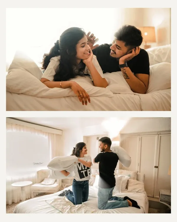Fun, playful, and full of laughter. An indoor pillow fight session is a great way to capture your candid chemistry and create memories that are authentically you.