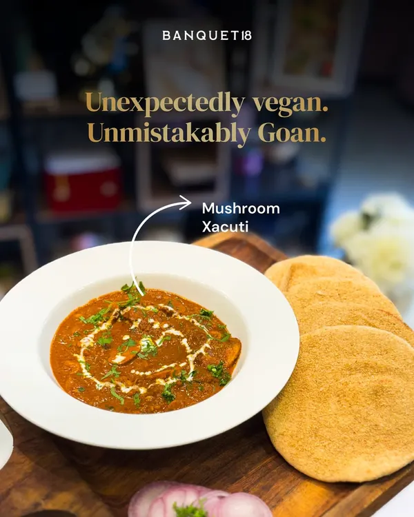 This Mushroom Xacuti is unexpectedly vegan and unmistakably Goan. Created for a plant-based Roce celebration, it delivered all the bold, traditional flavor without the meat, surprising and delighting every guest.