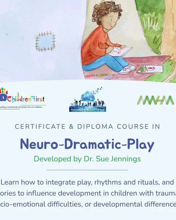 Our Certificate and Diploma courses in Neuro-Dramatic-Play, developed by Dr. Sue Jennings, teach how to integrate play, rhythms, and stories to support children with trauma or developmental differences.