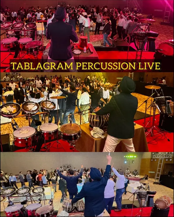 A collage capturing the energy of a successful gala night. From my view on stage to the packed dance floor, this is the live percussion experience I deliver.