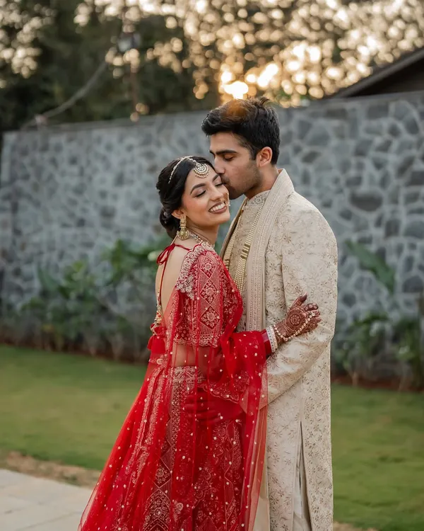 It's the quiet moments that often speak the loudest. We gently guided Tarun and Shivani into this tender pose, letting the soft light and their natural connection create a truly regal and timeless portrait.