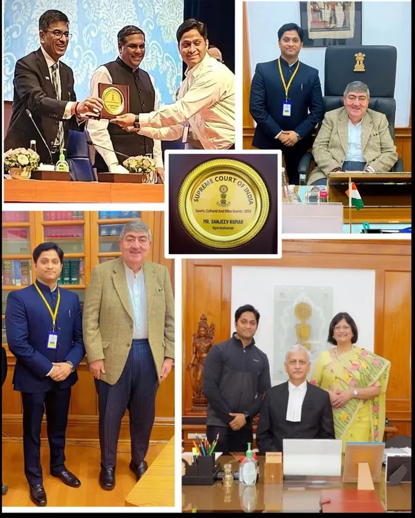 This is a proud moment for my family. My brother being awarded for his service as the personal trainer to the Chief Justice of India. It shows the level of trust and confidentiality we are known for.