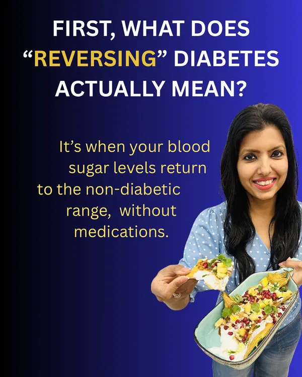 What does "reversing" diabetes actually mean? It's when your blood sugar levels return to a non-diabetic range without medication. I help my clients achieve this through strategic, food-based plans.