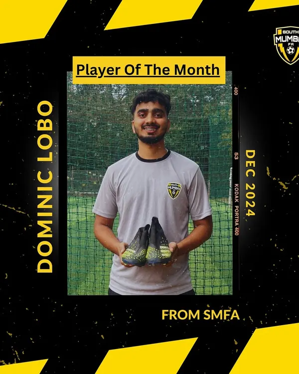 Player of the Month for December 2024: Dominic Lobo. His relentless effort, skill, and commitment on the field have truly set him apart.