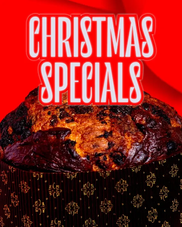 Our Christmas Specials are here. This image features our traditional, dome-shaped Panettone, a festive favourite that takes three days to make.