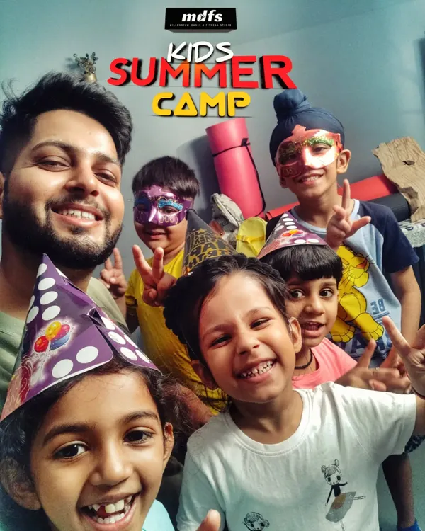 A group selfie with my awesome campers. The energy and enthusiasm on day one of our summer camp is always the best.