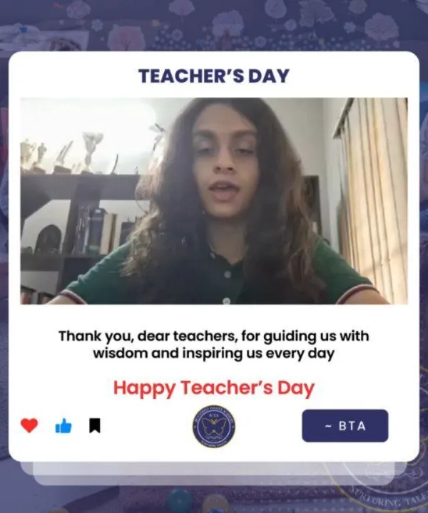 On Teacher's Day, we celebrate the mentors who guide our students with wisdom and inspiration. This image is part of a series where students shared their heartfelt thanks for the positive impact our teachers have.