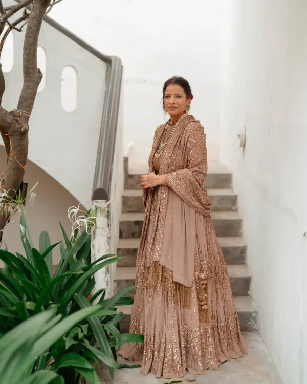A beautiful bride on her wedding morning, ready for the new dawn. This quiet portrait of Surbhi captures the anticipation and grace of the moments just before the celebration begins.