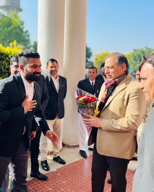 I had the honor of welcoming Justice Sandeep Mudgil, the Inspection Judge, to the District & Sessions Court in Nuh. It is important to maintain a respectful and collaborative relationship with the judiciary.