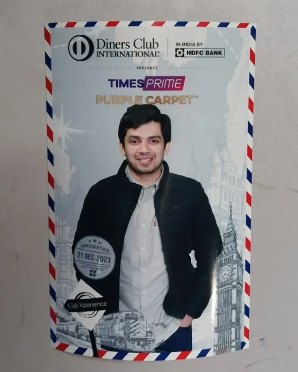 Our Green Screen and AR Photo Booths take attendee engagement to new heights. This souvenir from the Times Prime Purple Carpet event places a guest against a London backdrop, creating a travel-themed memory with custom branding.