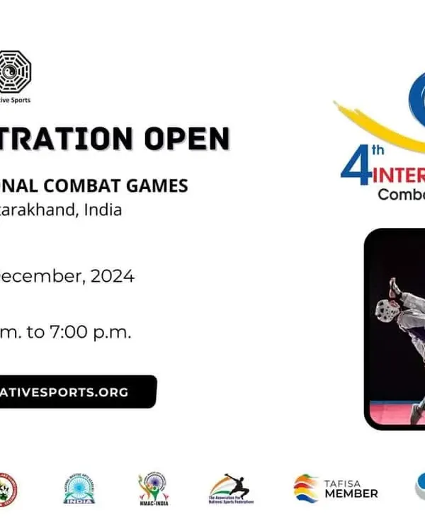 Announcing the 4th International Combat Games in Dehradun, India. This event, organized by the International Association of Combative Sports (IACS), brings global competition to Indian soil, featuring disciplines from Karate to Silambam.