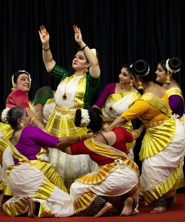 The opening formation of our "Ashtalakshmi" production, a vibrant and coordinated group performance perfect for anchoring large cultural events.