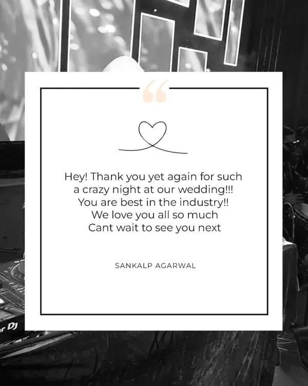 "You are best in the industry!!" Words like these from my clients are the biggest award I could ever receive. Thank you for trusting me with your special night.