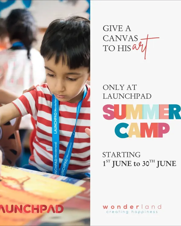 We give every child a canvas for their imagination. This young artist is deeply focused on his painting, a perfect example of how our art sessions foster creativity and fine motor skills.