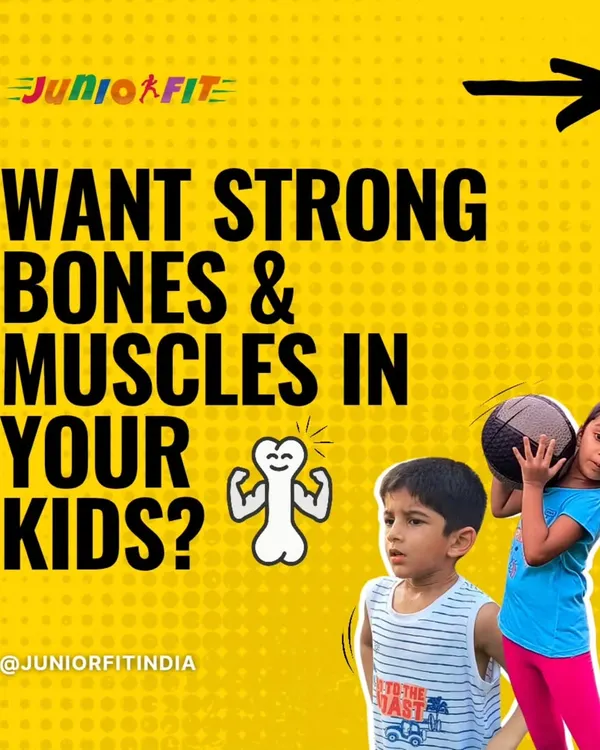 Building strong bones and muscles is crucial for growing kids. This graphic introduces the topic, aligning with WHO recommendations that we incorporate into our fun, strength-building programs.