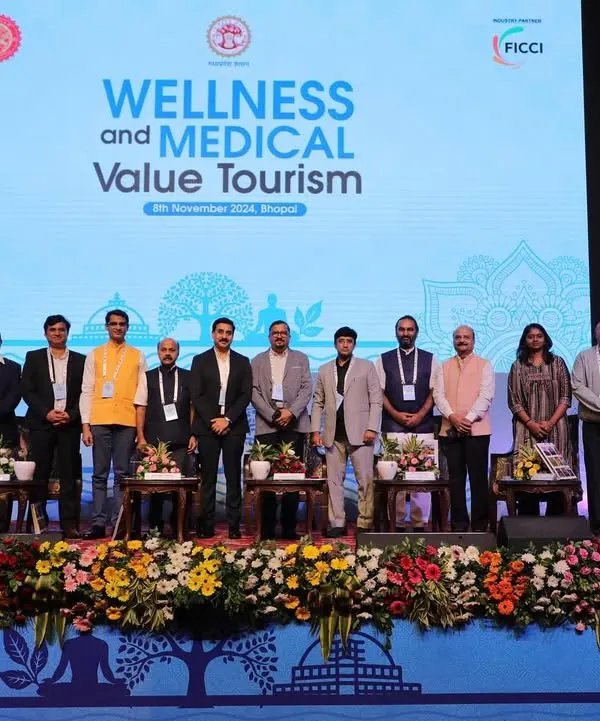 Our CEO, Dr. Mruthyunjay, speaking at a panel discussion on the future of wellness and medical tourism. We are actively involved in shaping the global conversation around holistic health.