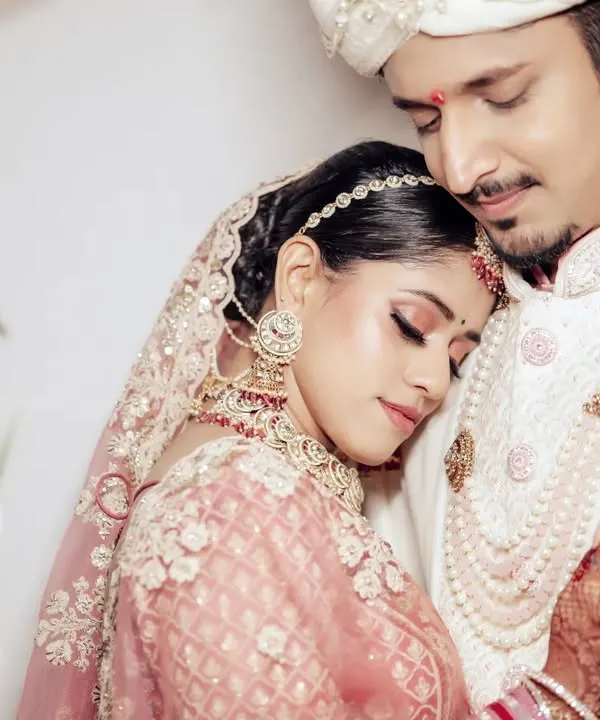 A serene and intimate portrait of Nupur and Chinmay. These quiet moments, away from the chaos, are just as important as the grand celebrations.