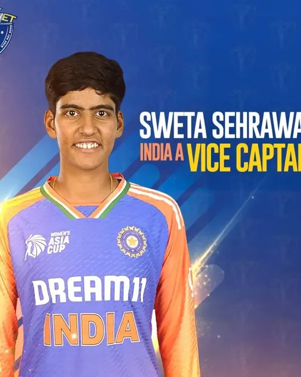 A proud moment for our academy. We celebrate our student Sweta Sehrawat on her selection as the Vice-Captain for the India 'A' Women's Squad. Her leadership and skill are an inspiration to all our players.