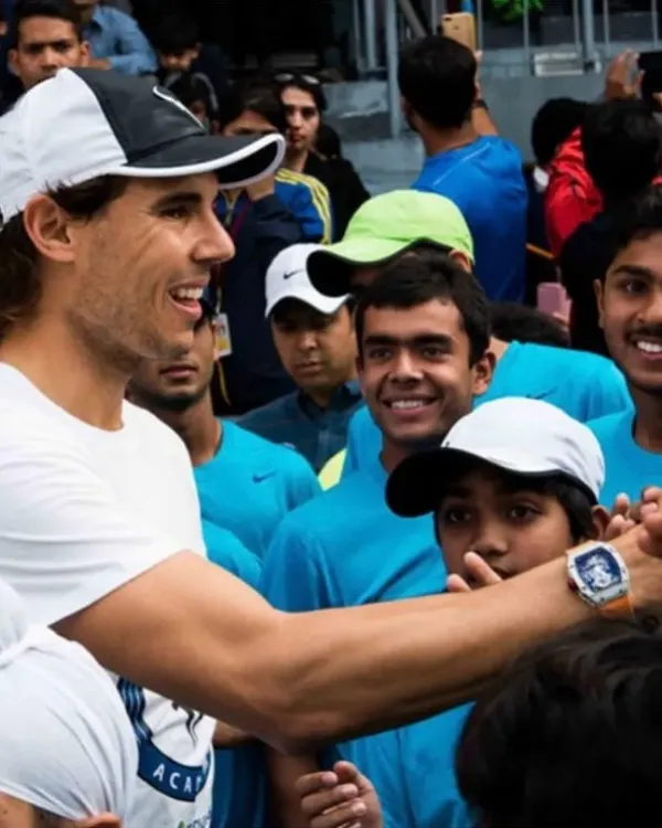 That smile says it all. Getting to see and even rally with my idol, Rafa Nadal, was a dream come true. This moment fueled my passion for tennis in a way I can't describe.
