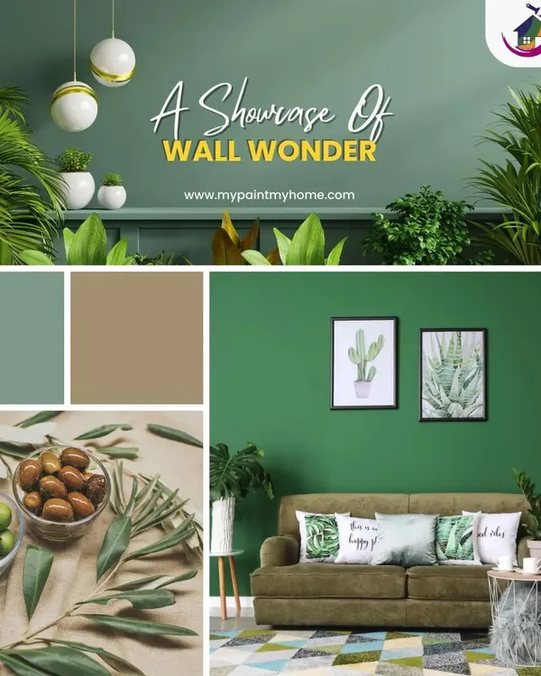 This mood board shows how I plan a room's color story. By combining a beautiful sage green with earthy tones and natural decor, we created a peaceful and stylish living space.