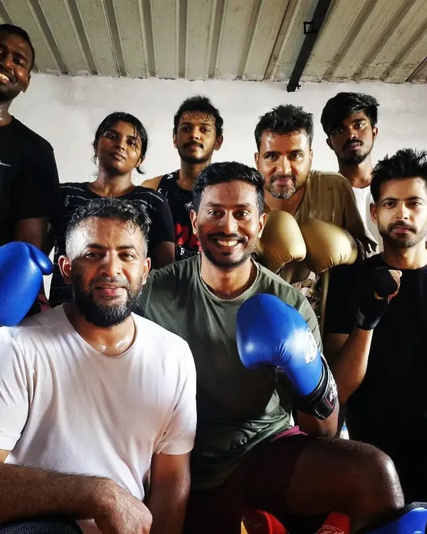Teamwork makes the dream work. A group photo after a tough weekend kickboxing session. The energy and support from the team are what keep us going.