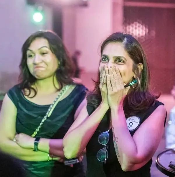 That priceless moment of pure shock. One guest is skeptical, the other is completely blown away. I live for these reactions.